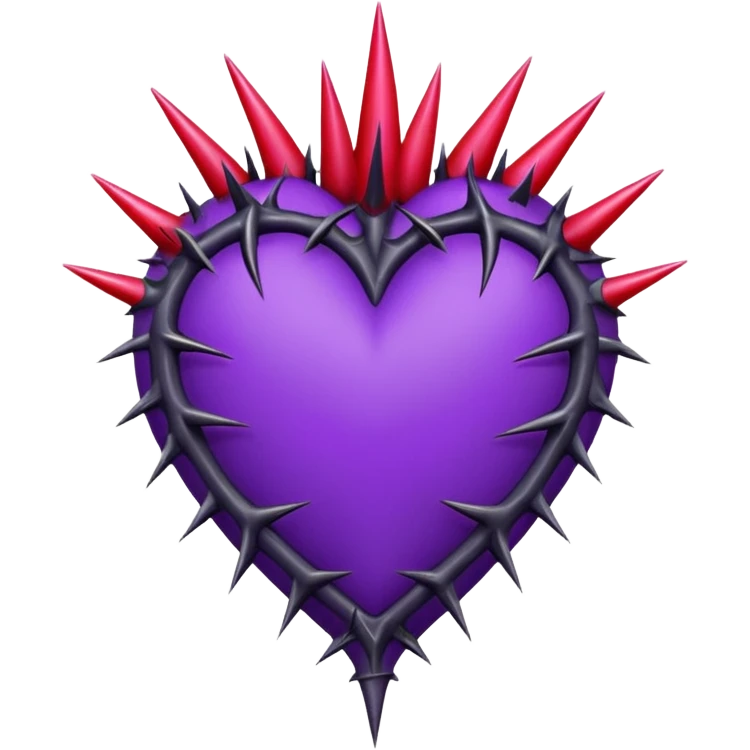 heart with purple gothic thorns emoji
