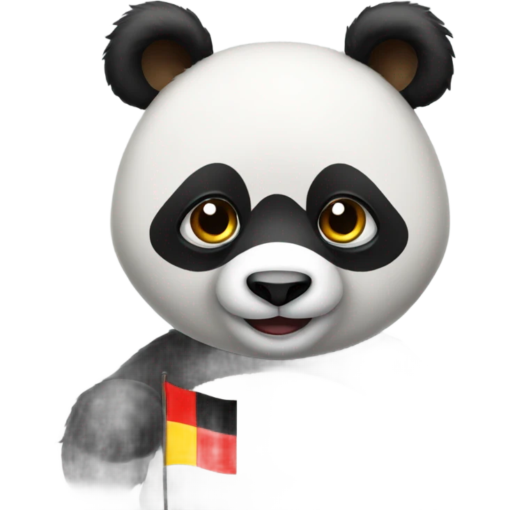 Panda with German flag emoji