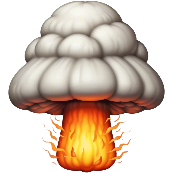 Atomic bomb explosionBig scary atomic bomb mushroom cloud, dark and scary emoji