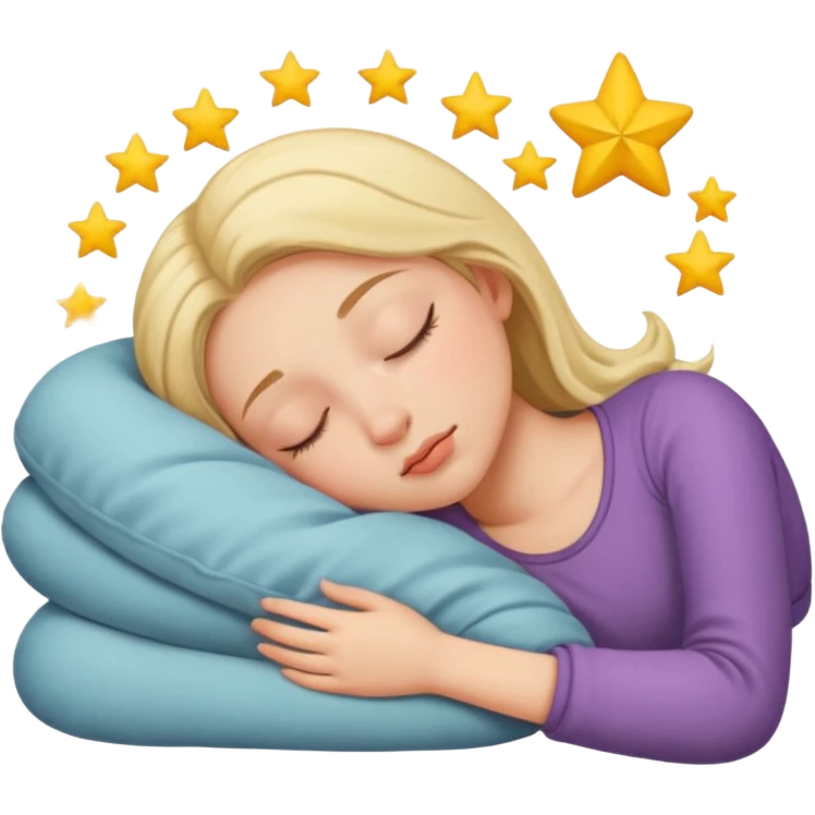 A girl is sleeping emoji