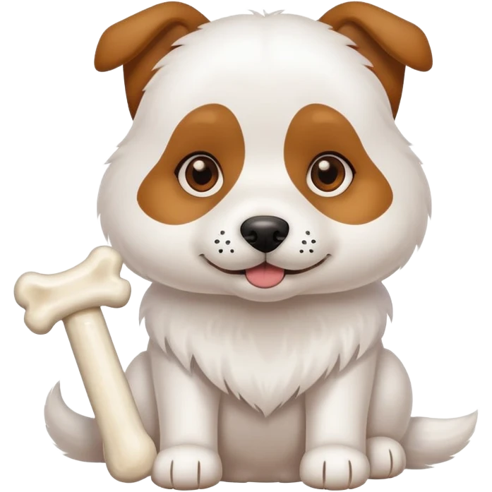Perro con hueso emoji