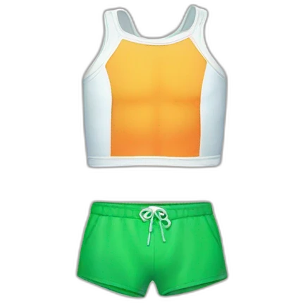 Yoshi wear trunks put sunscreen  emoji