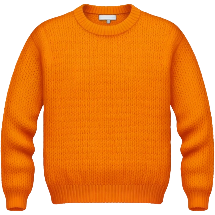 plain isolated orange sweater emoji
