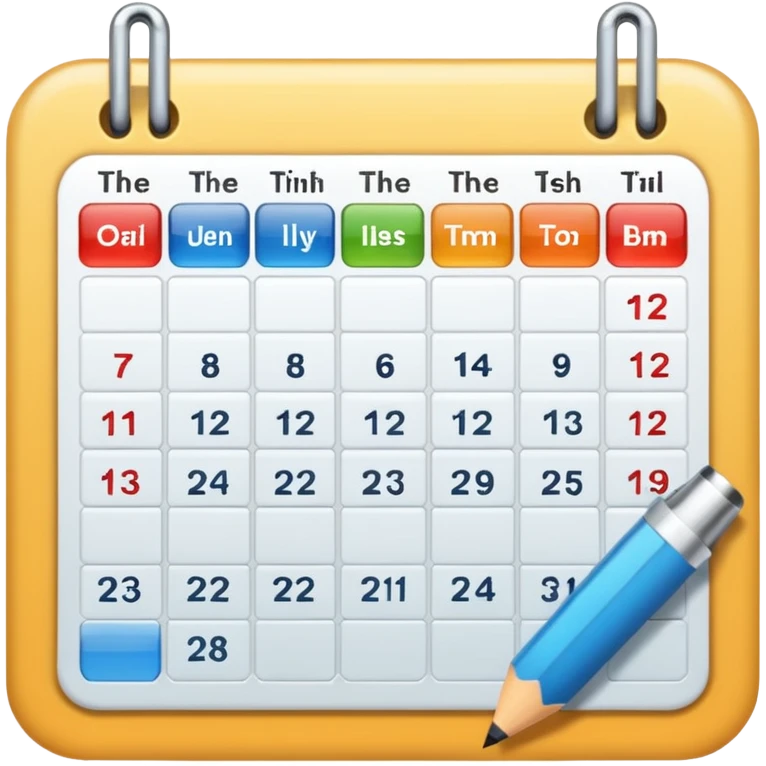 جدول مواعيد emoji