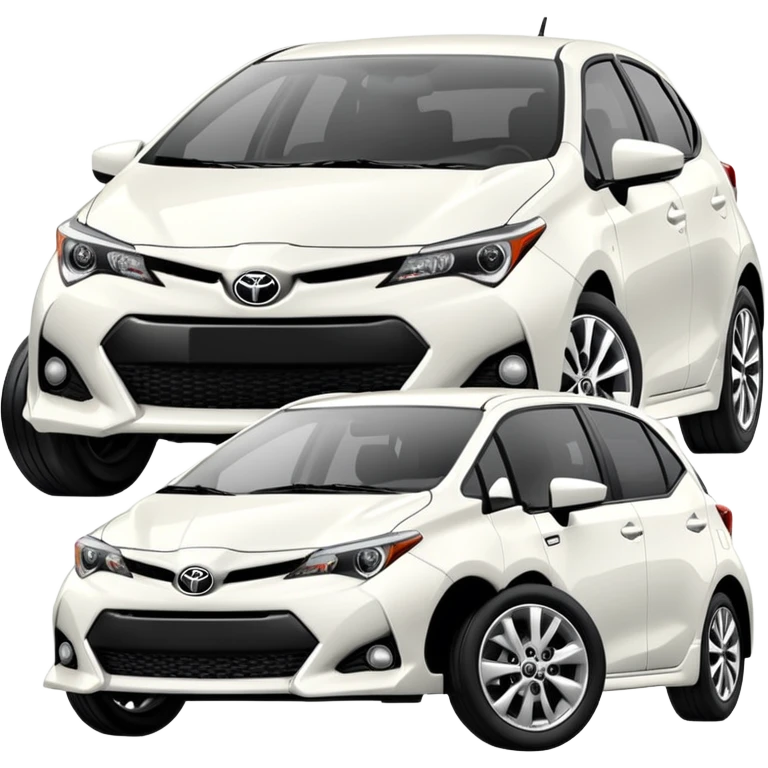 white Toyota Corolla 2016 hatchback emoji