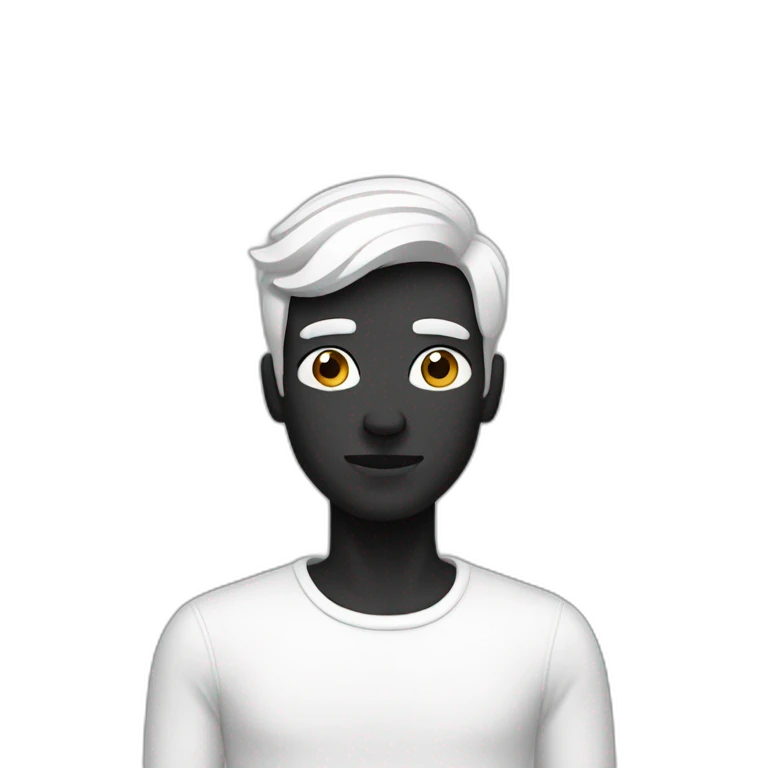 homme blanc qui est sur un homme noir emoji