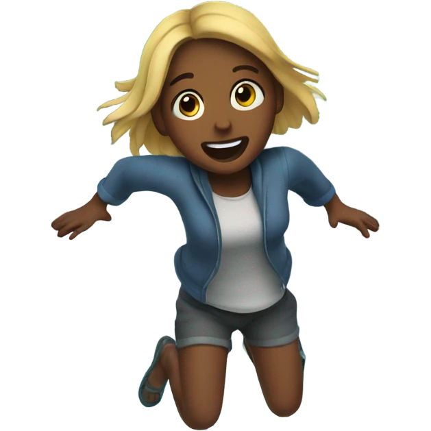 girl falling into a river emoji