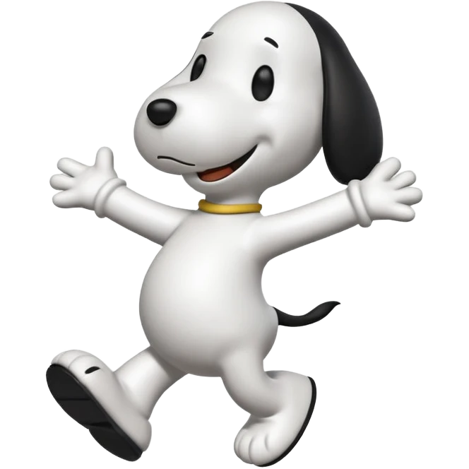 Snoopy dancing emoji