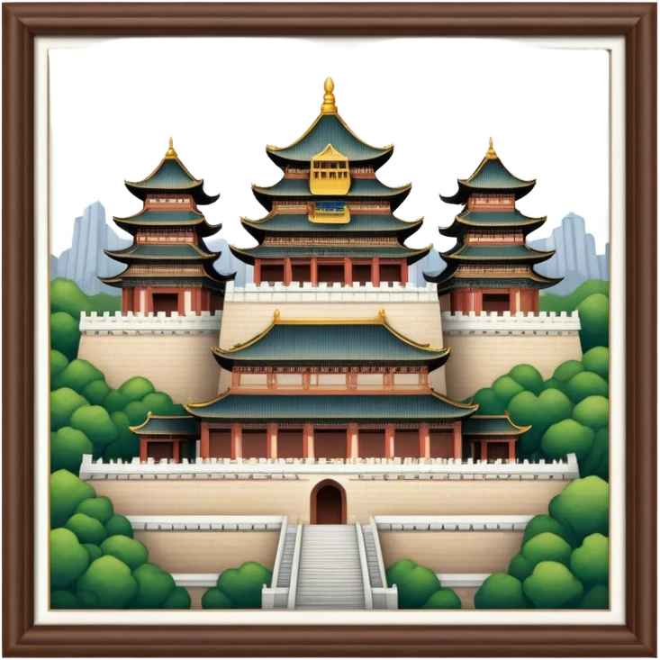 Cinematic Realistic Imperial City of Hu·∫ø Landmark Emoji, showcasing historic palaces and temples rendered with intricate textures and regal, soft lighting. emoji