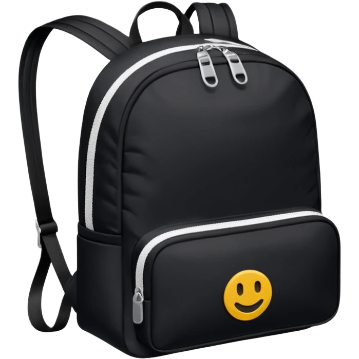 sac a dos plat noir type sport emoji