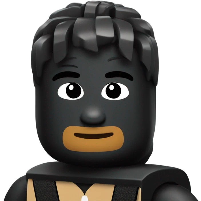 Lego wearing black rabbit costume emoji