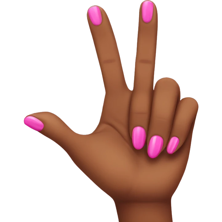 African American thumb up with pink nails emoji