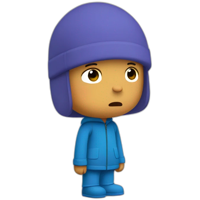 Pocoyo acting suspicious emoji