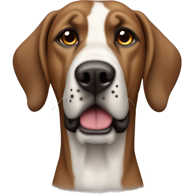 Brown and white hound mastiff emoji