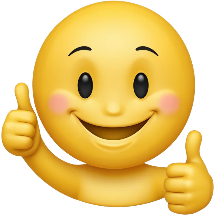 smiley face holding a thumbs up emoji