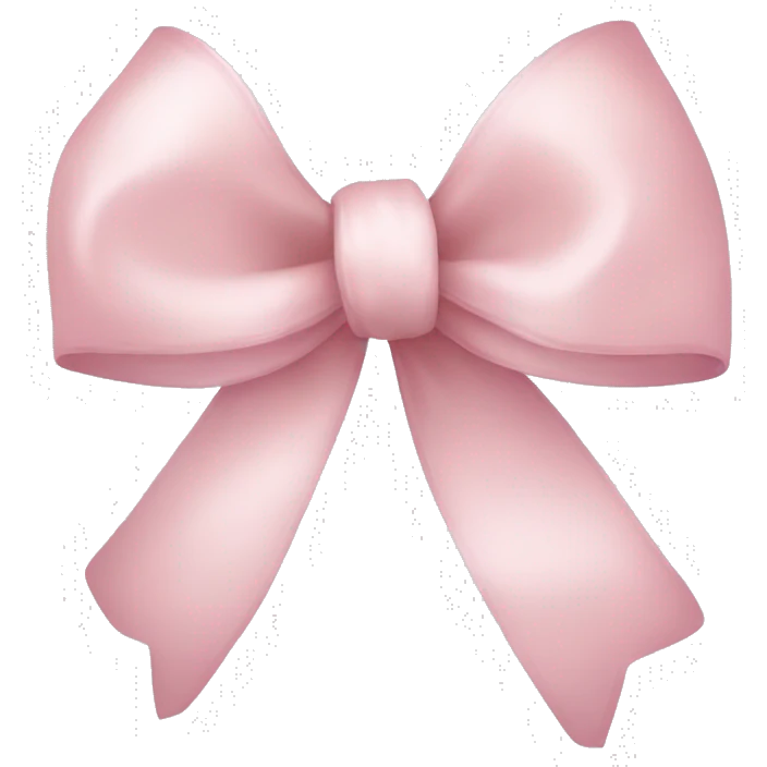 light pink ribbon bow emoji