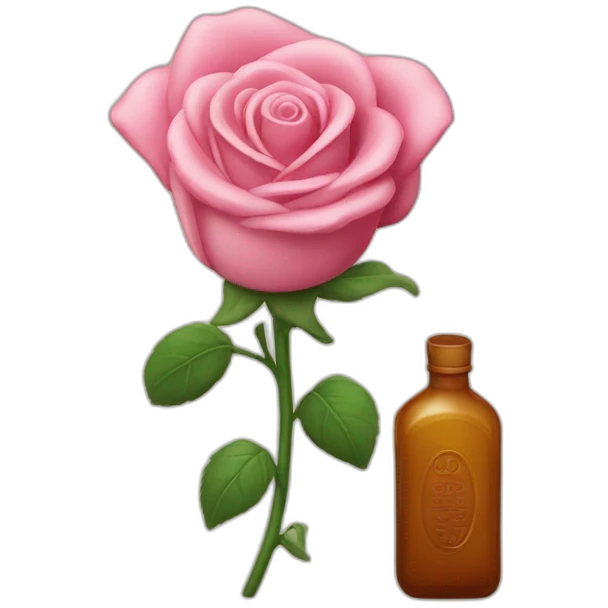 Domino rose avec un bouteille d'oasus emoji