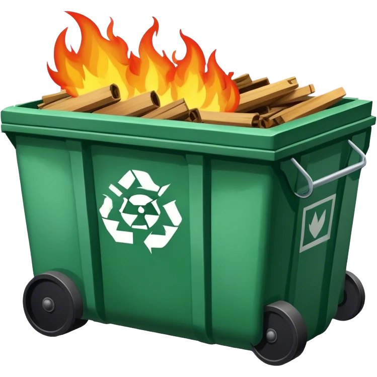 Dumpster fire emoji