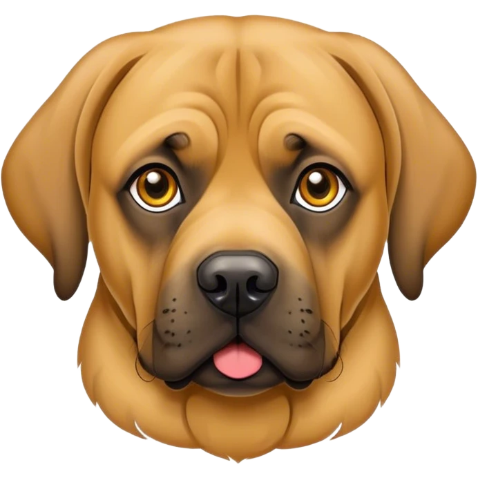 english mastiff and small yellow wiener dog emoji