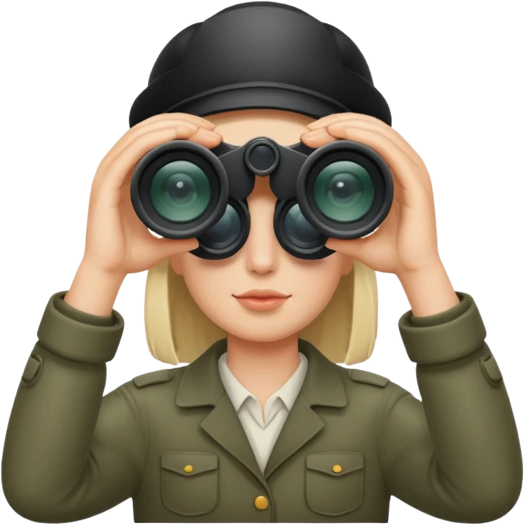 person looking through binocolars emoji