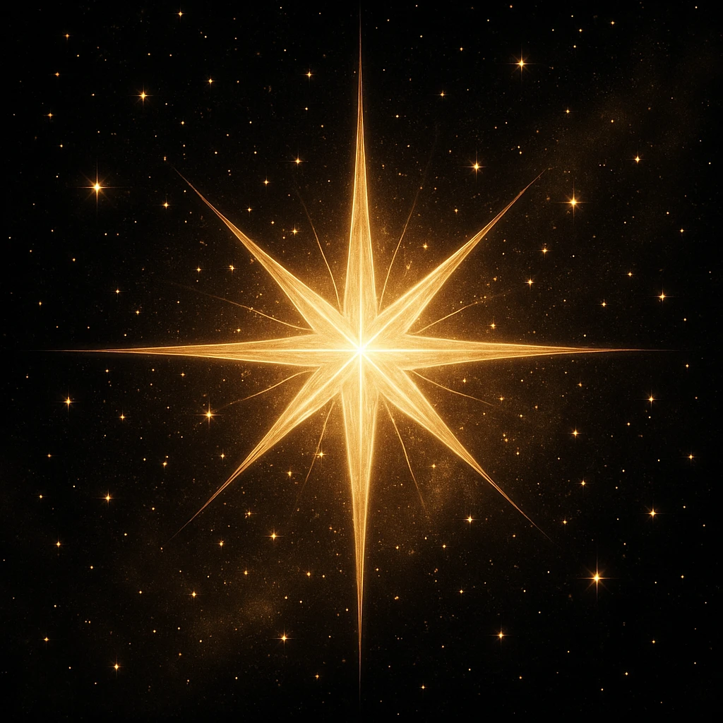 a magnificent star, sparkling with light, with a sense of grandeur emoji
