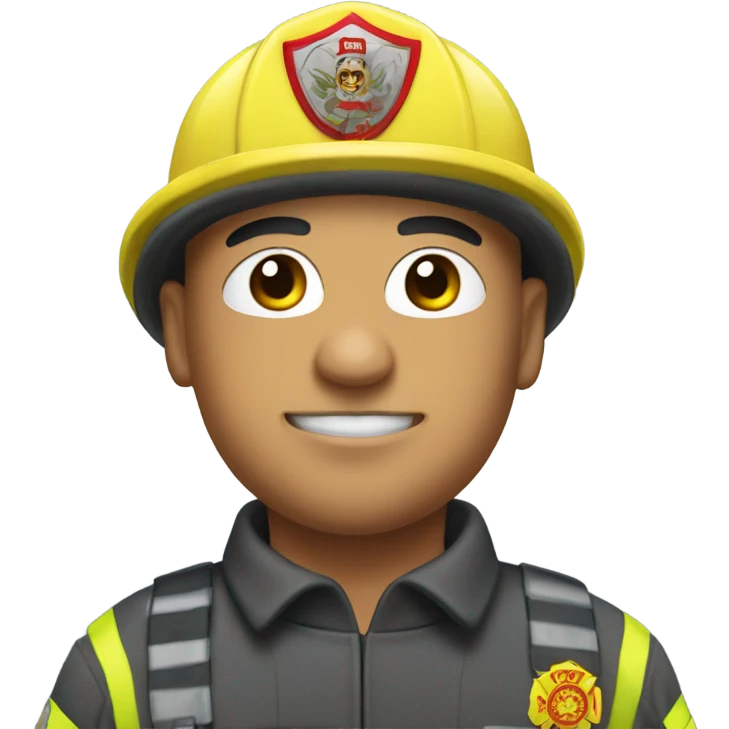 Bald headed Mexican fireman emoji