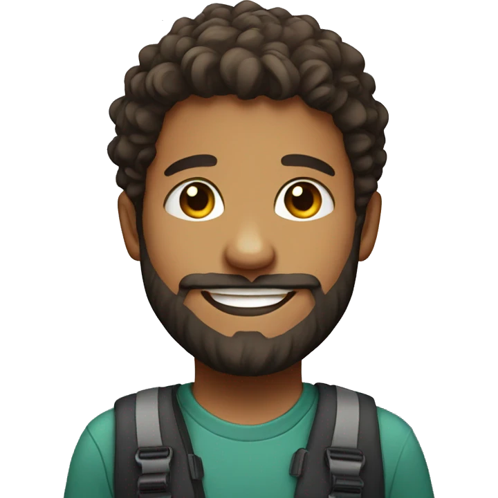 smiling boy with beard portrait emoji