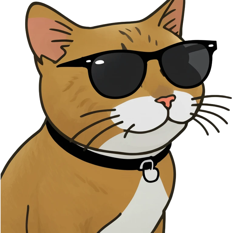 Cat with sunglasses emoji