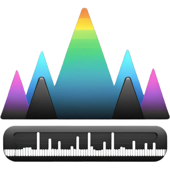 full black audio spectrum, the spectrum is white emoji