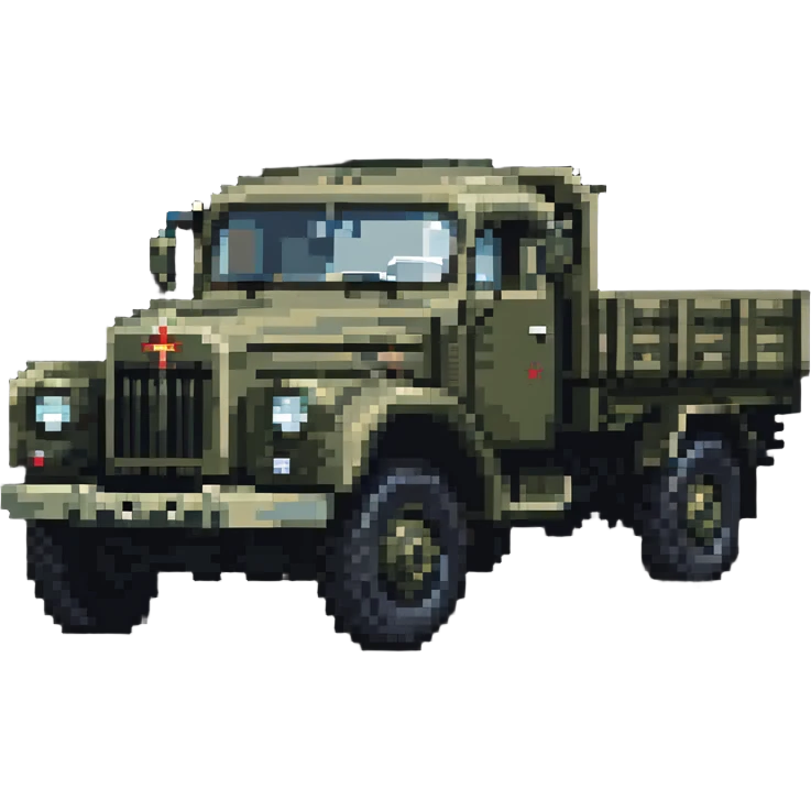 ZIL 130 truck, vintage Russian military truck emoji