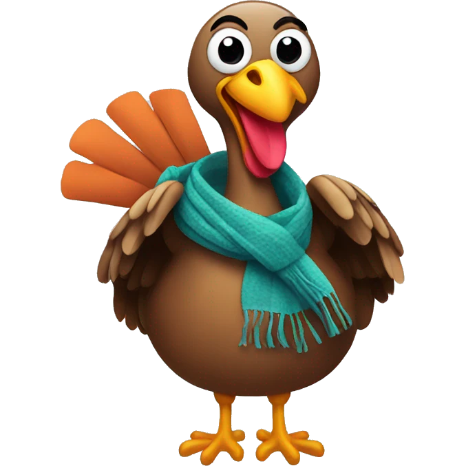 Turkey wearing scarf  emoji