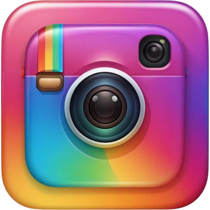 Genarate me png type emoji of instagram Logo I want the emoji exactly looking like instagram logo emoji