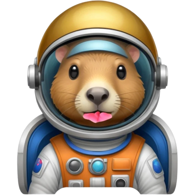 capypara in astronaut helmet emoji