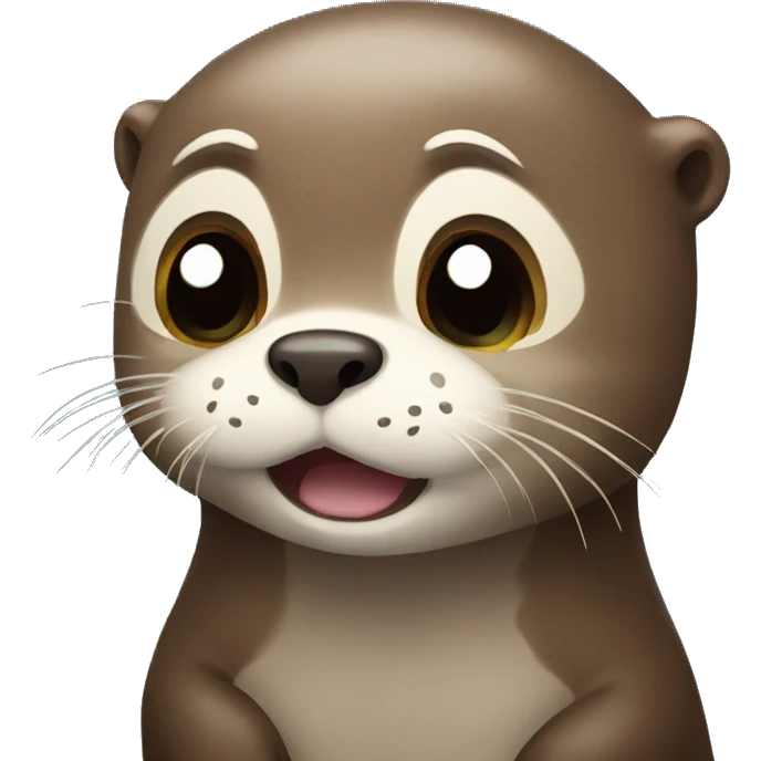 An otter that is crying  emoji