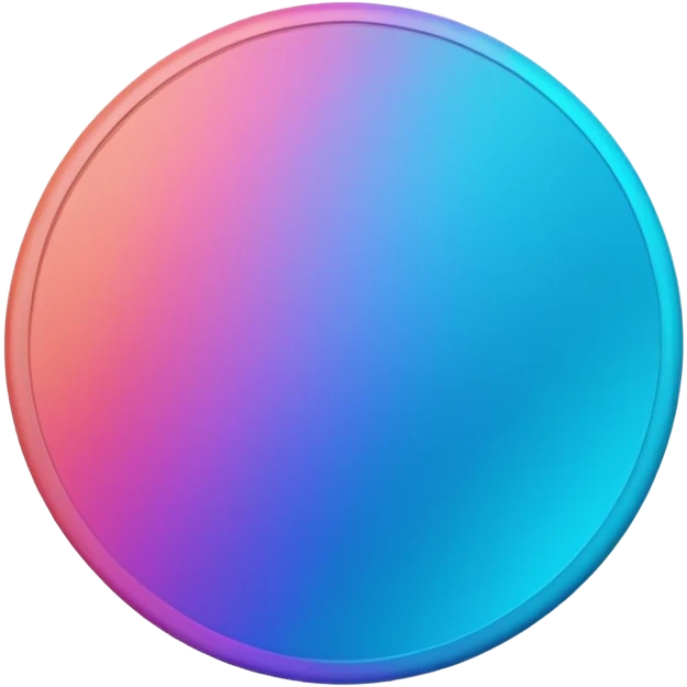 
One  Rotate 45 degree  coin color in in gradient of turquoise, blue, pink, purple, and coral emoji