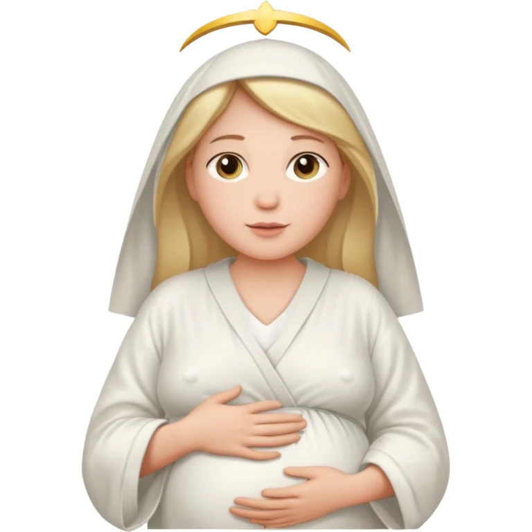 A biblical illustration of the mary when pregnant emoji
