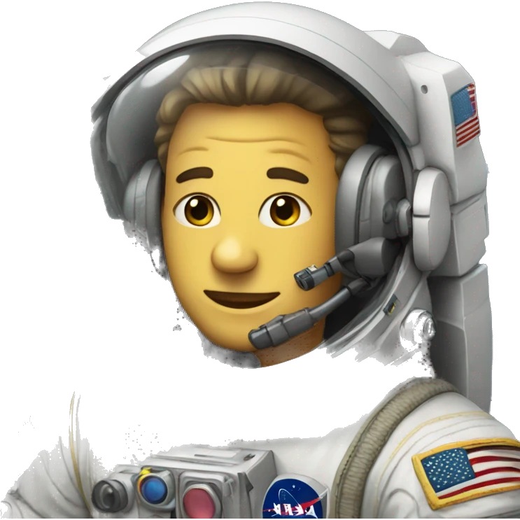 Astronauta con audífonos  emoji