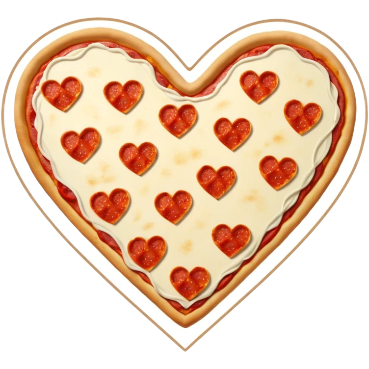 Heart shape pizza emoji