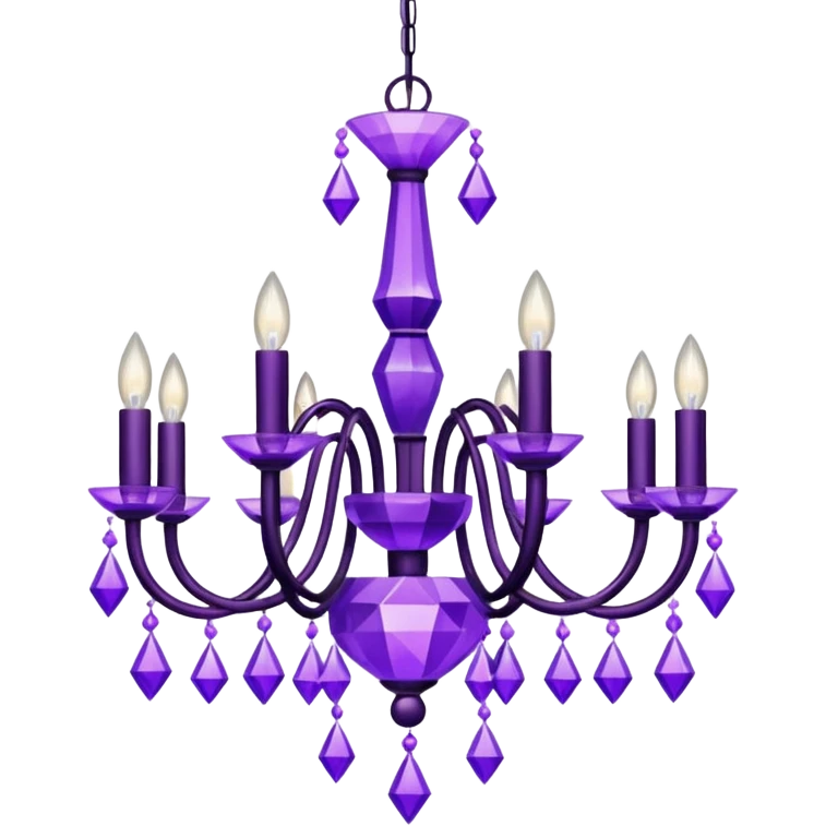 minimalist simple purple chandelier emoji