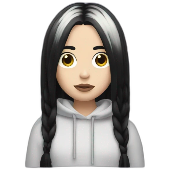 Billie Eilish black hair emoji