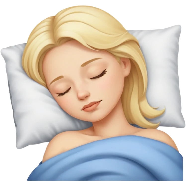 blonde woman sleeping emoji