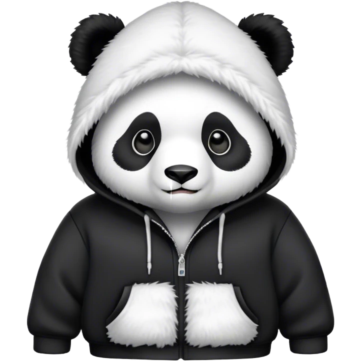 Panda with hoodie  emoji