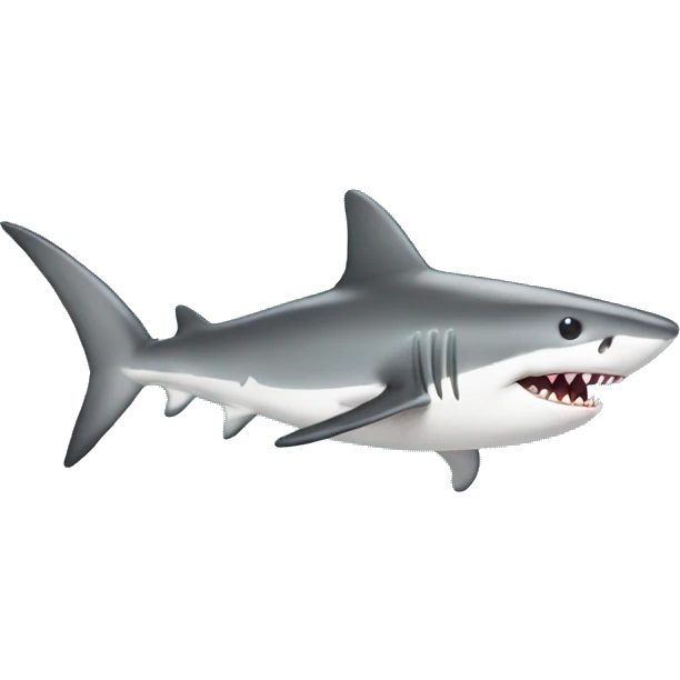 Shark with a top emoji