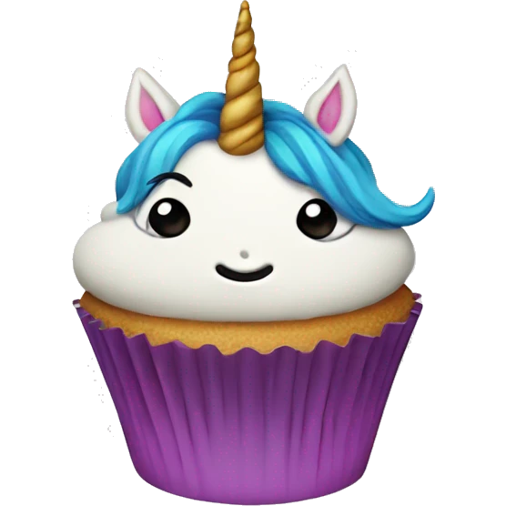Unicorn cupcake  emoji