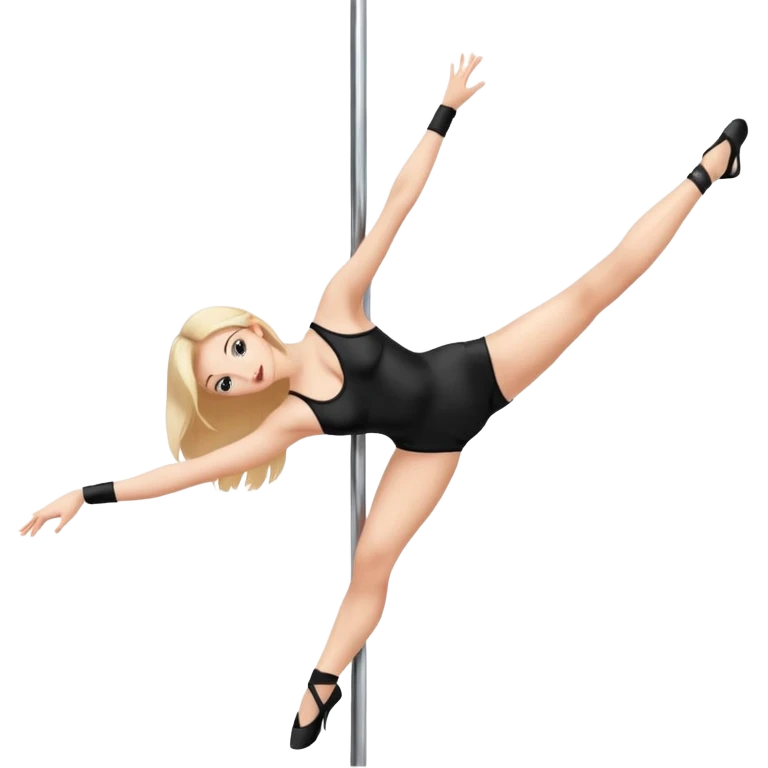 A girl doing pole dance emoji
