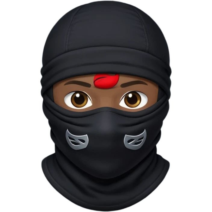 Black fabric Limbless ninja/robber balaclava ball sphere! It’s rollable emoji