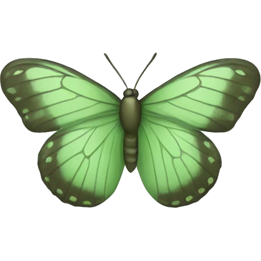 Sage green butterfly emoji