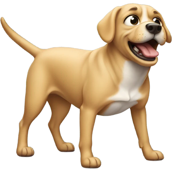 Dog farting emoji