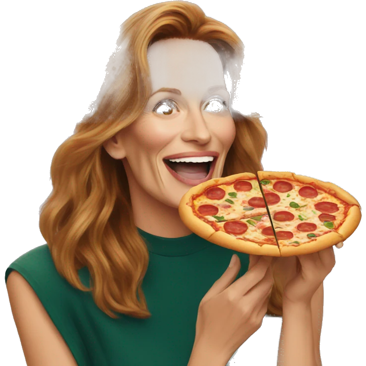 julia roberts eating pizza emoji