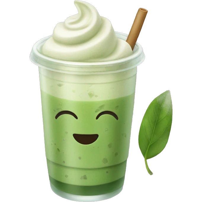 Iced matcha latte emoji